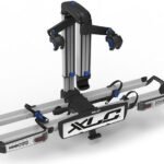 XLC VC-C08 Portabicicletas de bola Almada Work-E con adaptador de cuadro plegable para 2 bicicletas