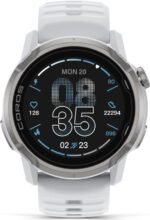 Reloj GPS Coros Apex 4 42 mm con pulsera de silicona blanca
