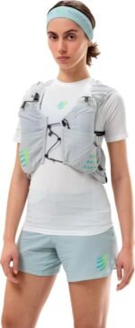 Mochila de hidratación Compressport Ultrun Evo 10 Pack, gris/azul, unisex - Imagen 2