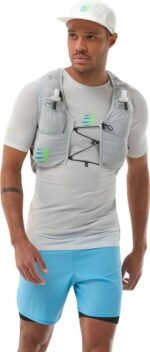 Mochila de hidratación Compressport Ultrun Evo 10 Pack, gris/azul, unisex - Imagen 3