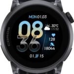 Reloj GPS Coros Pace 4 de aluminio y nailon negro con cristal