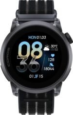 Reloj GPS Coros Pace 4 de aluminio y nailon negro con cristal