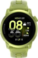 Reloj GPS Coros Pace 4 de aluminio y silicona amarilla Crystal